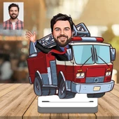 İtfaiye Şöförü 3D Ahşap Biblo,Sevgiliye Hediye,Doğum Günü Hediyesi thumbnail 1