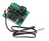 Kutulu W1209 12V DC Dijital Termostat Sıcaklık Kontrol Devresi Sensörlü - 3