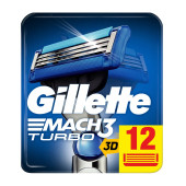 Gillette Mach 3 Turbo 12'li Yedek Tıraş Bıçağı - 1