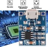 5 Adet 5V Mini Mikro USB 1A TP4056 Lityum Pil Şarj Kartı Şarj Aleti Modülü-Mavi - 5