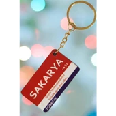 Sakarya Şehir Temalı Ahşap Anahtarlık,Çanta,Elbise Süsü - 1