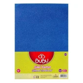 Bu-Bu Fon Karton Simli 50x70 CM Mavi 10 Lu Simli Mavi Fon Kartonu - 1