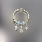 Melodinin İncisi: Müzik Nota Charmlı Parlak Pandora Model Gümüş Renkli Çelik Bileklik! - 1