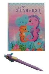 Hatıra Defteri Kilitli Kız Modeli Günlük Defteri Denizatı Hediye Kutulu 80 Yaprak Çizgili 1 Adet - 2