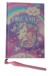 Hatıra Defteri Kilitli Kız Modeli Günlük Defteri Unicorn Hediye Kutulu 80 Yaprak Çizgili 1 Adet Dreamer - 2