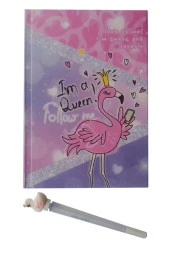 Hatıra Defteri Kilitli Kız Modeli Günlük Defteri Flamingo Hediye Kutulu 80 Yaprak Çizgili 1 Adet I'm A Queen - 2