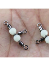 Captain 5049 Üçlü Boncuklu Fırdöndü 10 Adet Paket Black Nikel 37mm thumbnail 3