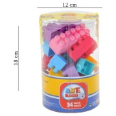 Asya Oyuncak Ant Blocks 34 Parça Pastel Renk Lego - 1