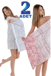 Marine 2 Adet 75x150 cm Plaj Havlusu Peştemal Havlu - 1