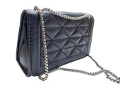 Gümüş Zincir Detaylı Askılı Siyah Çanta - 1