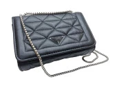 Gümüş Zincir Detaylı Askılı Siyah Çanta - 2