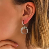 Himarry ​Gümüş Sallantılı Kaplan Figürlü Kadın Küpe thumbnail 2