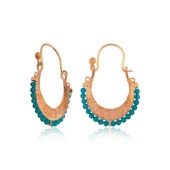 Himarry Gümüş Turkuaz Taşlı Bohem Küpe thumbnail 1