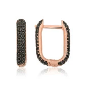 Himarry Gümüş Çift Taraflı Siyah Taşlı J Bayan Küpe thumbnail 1