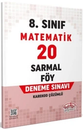 8. Sınıf Matematik 20 Sarmal Föy Deneme Editör Yayınları - 1