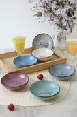 Keramika Keraart Rainbow Motto Halka Sosluk / Çerezlik 13 Cm 6 Adet - 1