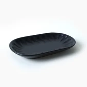 Keramika Mat Siyah Badem Kayık Tabak 22 Cm 2 Adet 956 - 4