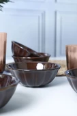 Keramika Luster Kahverengi Sirius Kase 14 Cm 6 Adet Q22 - 2
