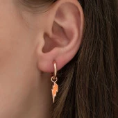 Himarry Gümüş Fosforlu Turuncu Şimşek Küpe thumbnail 2