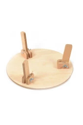 Hoop Ahşap Katlanabilir Yer Sofrası 60 Cm ( Verniksiz Ve Cilasızdır) - 2