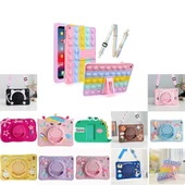 Samsung Galaxy Tab S9 FE/S10 FE S7-S8-S9 Kılıf Cute Dolls Standlı Eğlenceli 3D Karekterli Çocuk Kılıfı-Plus Değil - 2