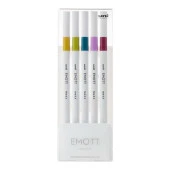 Uni Emott 0.4 fine Akrilik Uçlu Kalem 5'Li li Retro Renk Pem-Sy/5c.08 Retro Renk - 1