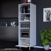 Modilayn SİLVA LOYA 59,6 x194,6 x56 cm Tek Kapaklı Ankastre ve Mutfak Dolabı - 1