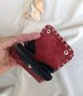 Cüzdan Hakiki Deri Bozuk Para Cüzdanı El Yapımı Çanta İçi 2 Gözlü thumbnail 4