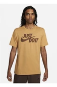 Bisiklet Yaka Baskılı Sarı - Altın Erkek T-shirt Ar5006-722 M Tee Just Do It Swoosh - 1
