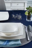 Caroline Platin 30 Parça 6 Kişilik Bone Porselen Yemek Takımı - 4