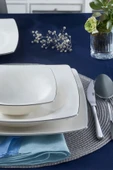 Caroline Platin 30 Parça 6 Kişilik Bone Porselen Yemek Takımı - 5