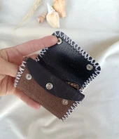 Cüzdan Hakiki Deri Bozuk Para Cüzdanı El Yapımı Çanta İçi 2 Gözlü thumbnail 2