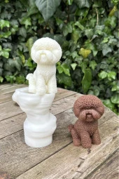 Poodle Köpek Mum Kalıbı (SİLİKON) (1 ADET) thumbnail 3