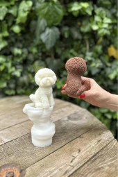 Poodle Köpek Mum Kalıbı (SİLİKON) (1 ADET) thumbnail 4