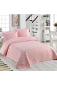 Ivy Pudra Çift Kişilik Microfiber Kapitone Yatak Örtüsü - 1