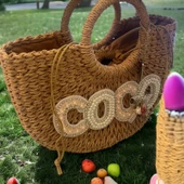 İthal Hasır Model Cool Kadın Çanta - 6