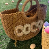 İthal Hasır Model Cool Kadın Çanta - 5