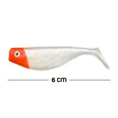 Silikon Sahte Balık Yem - DFT - 6cm - Kırmızı/Beyaz (141-3017) - 5'li Paket thumbnail 2