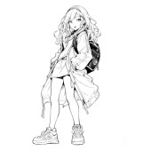 Anime Okul Kızı Boyama Kitap Seti (2 Kitap) - 4
