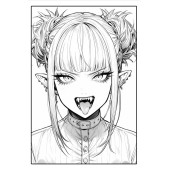Anime Vampir Kız  Anime Şeytan Kız Boyama Kitabı  2 Kitap - 2