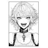 Anime Vampir Kız  Anime Şeytan Kız Boyama Kitabı  2 Kitap - 3