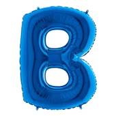 B Harf Grabo Mavi Folyo Balon 102 cm - 1