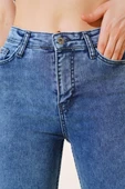 Dar Paça Kot Pantolon Orta Kar - 4