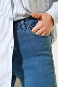 Likralı Boyfriend Kot Pantolon Orta Mavi - 4