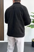 Erkek Slim Fit Cepli Nubuk Ceket Siyah Edw081 - 4