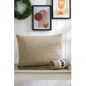 Tabu Home Puantiyeli Kahverengi Tek Kişilik Lastikli Çarşaf - 1