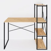 Eportatif Kitaplıklı Çalışma Masası Bilgisayar Ofis Masası 1003 - 5