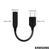Samsung UC10 Type-C to 3.5mm Jack Dönüştürücü Adaptör Siyah İthalatçı Garantili - 2