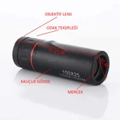 HyMark 100x25 Zoomlu Yüksek Çözünürlüklü Tek Gözlü Monoküler Dürbün thumbnail 12