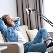 HyMark Esnek Metal Uzun Kollu Telefon Tablet Tutucu Teleskopik 360 Derece Hareketli thumbnail 5